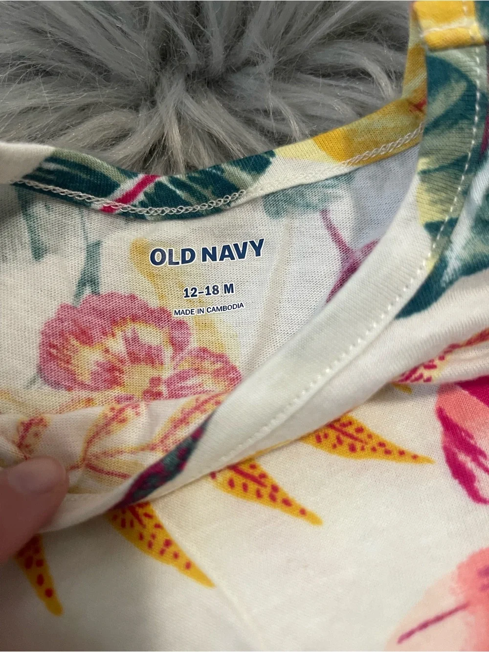 Old Navy Tropical Floral Baby Girl Dress 12-18 Months Cotton Item #2776